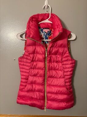Lilly Pulitzer Hot Pink Allie Packable Vest XS